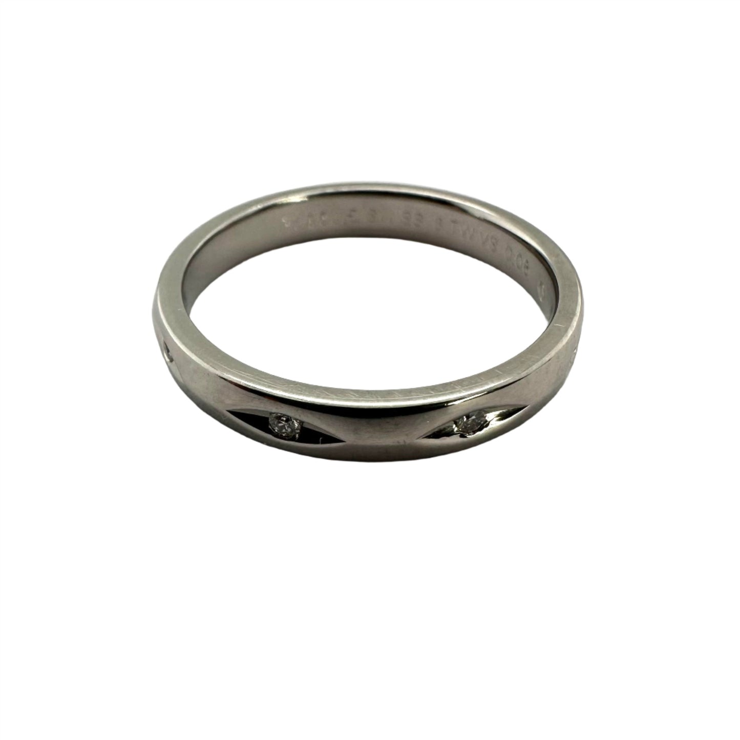 Durable Palladium Wedding Ring with Diamond