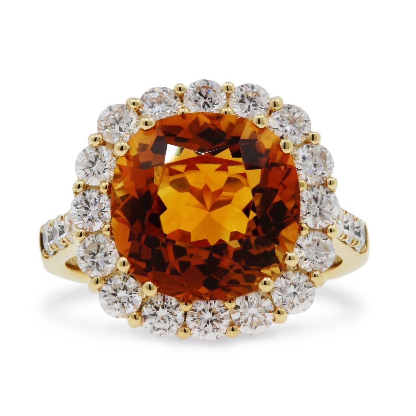 Luxurious 18ct gold gemstone ring