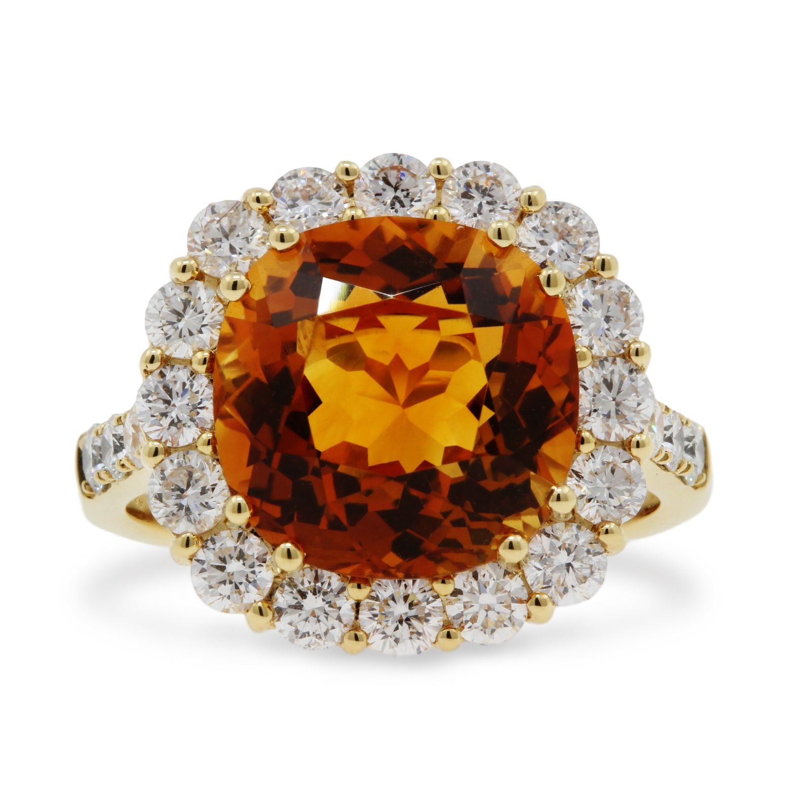 Luxurious 18ct gold gemstone ring