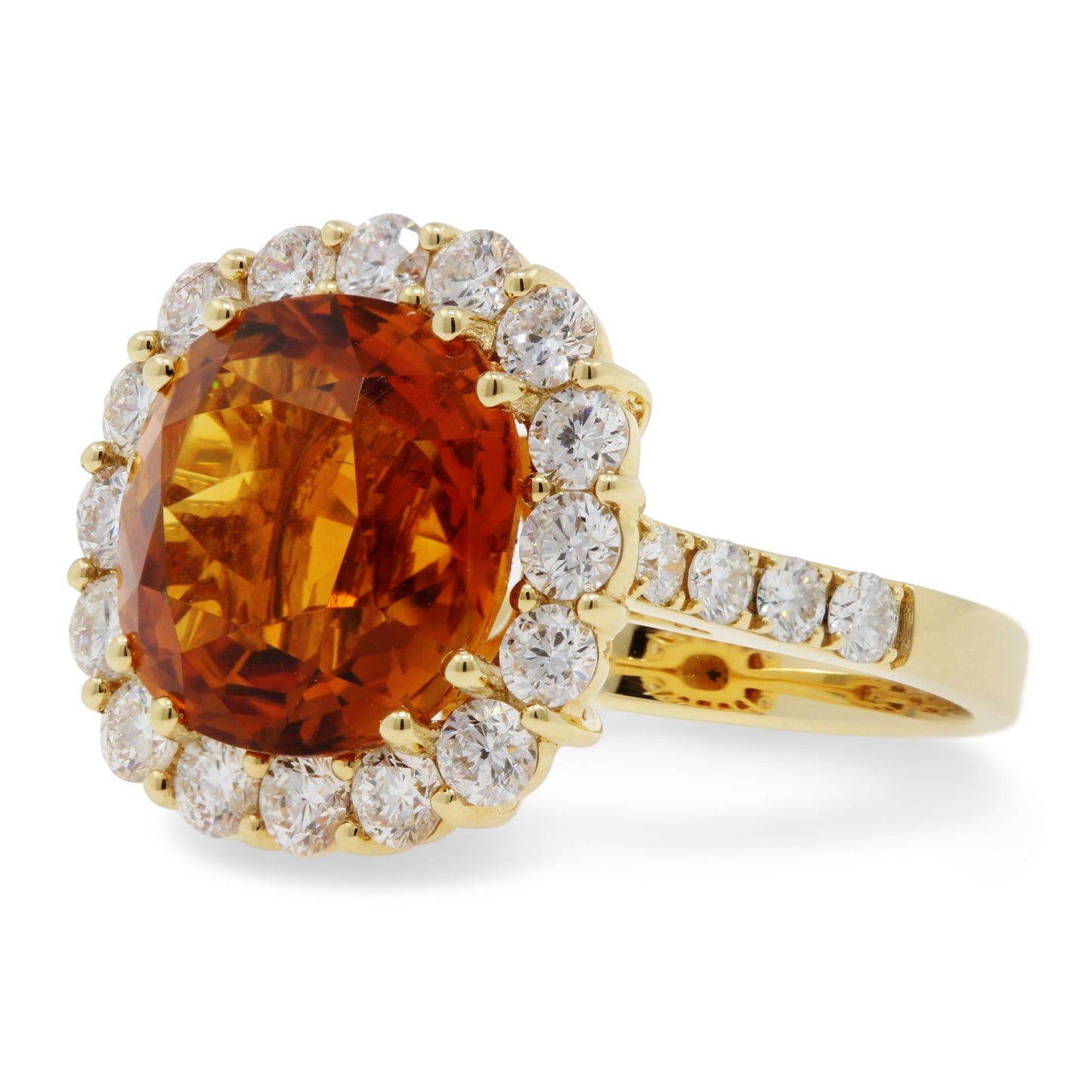Exquisite craftsmanship in citrine and diamond ring