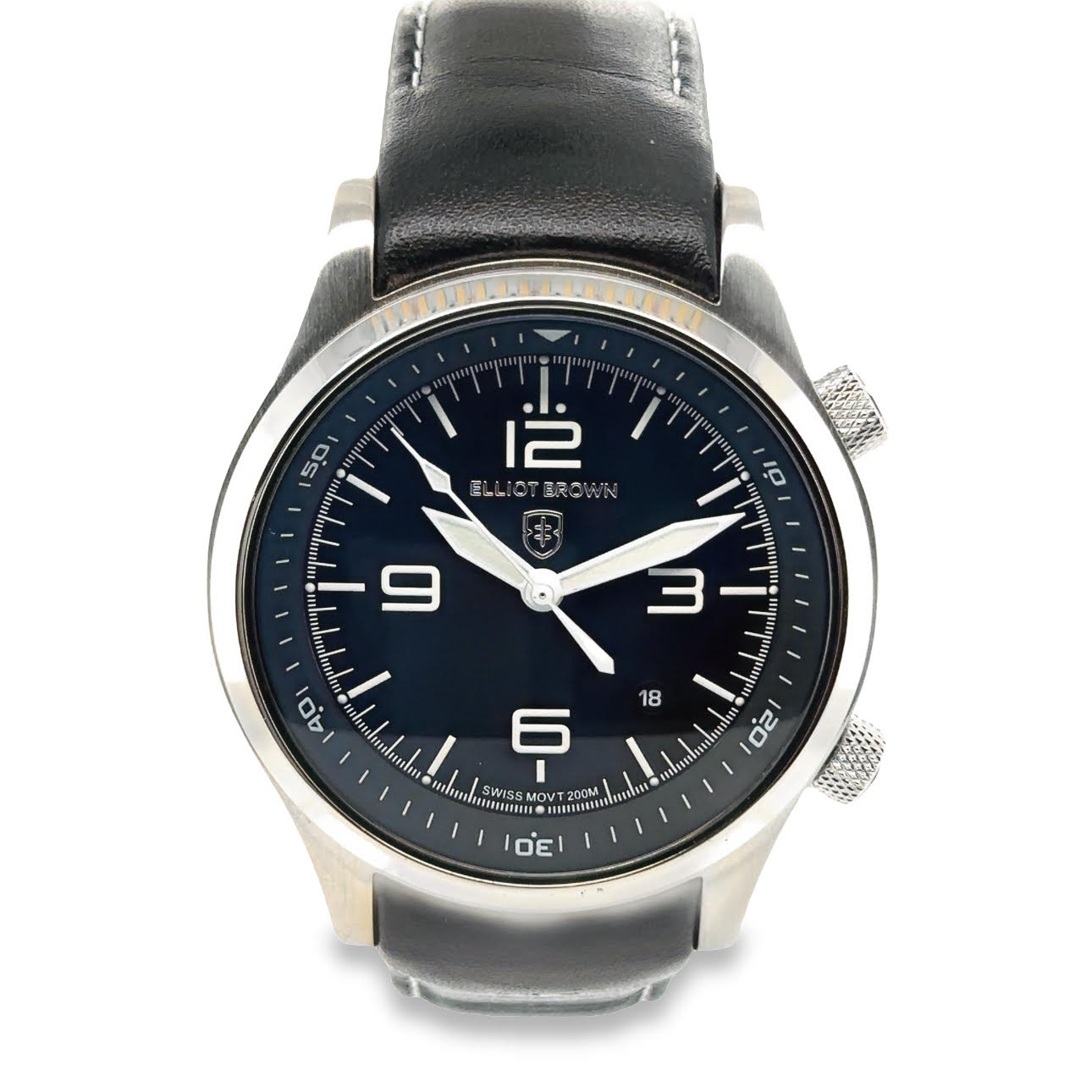 Elliot Brown 44.0mm quartz Canford 'Alex' special edition strap watch. Henry D Johnstone Jewellers. Alderley Edge, Poynton, Cheshire.