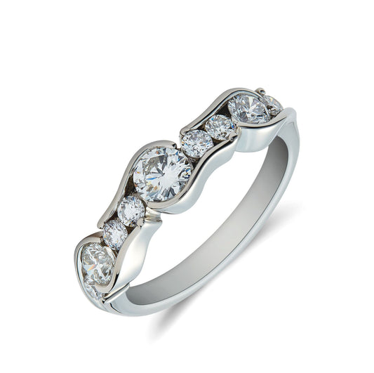 bespoke platinum  diamond eternity ring