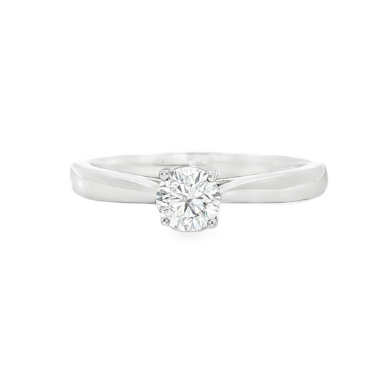 Platinum Round Brilliant Cut Diamond Solitaire Ring