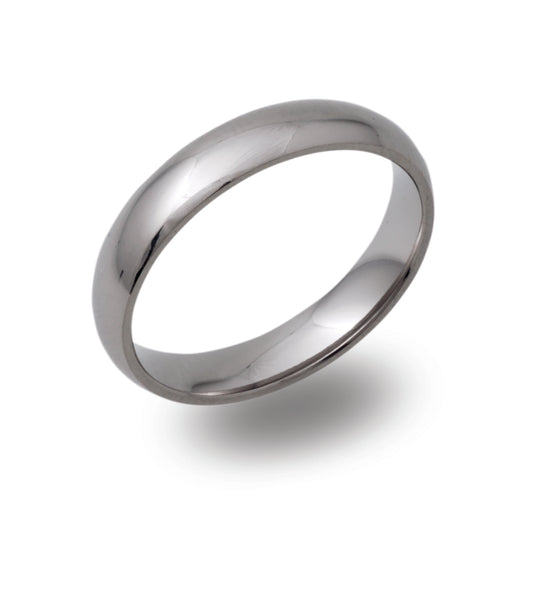 Court-shaped titanium ring. Henry D Johnstone Jewellers. Alderley Edge, Poynton, Cheshire.