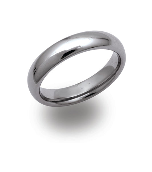 7.0mm Tungsten Carbide Court Shaped Wedding Band. Henry D Johnstone Jewellers. Alderley Edge, Poynton, Cheshire.