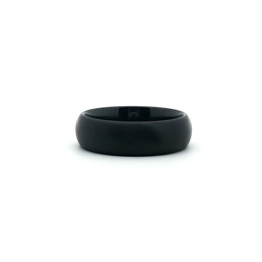 Black Zirconium Court 7.0mm Matte Finish Band