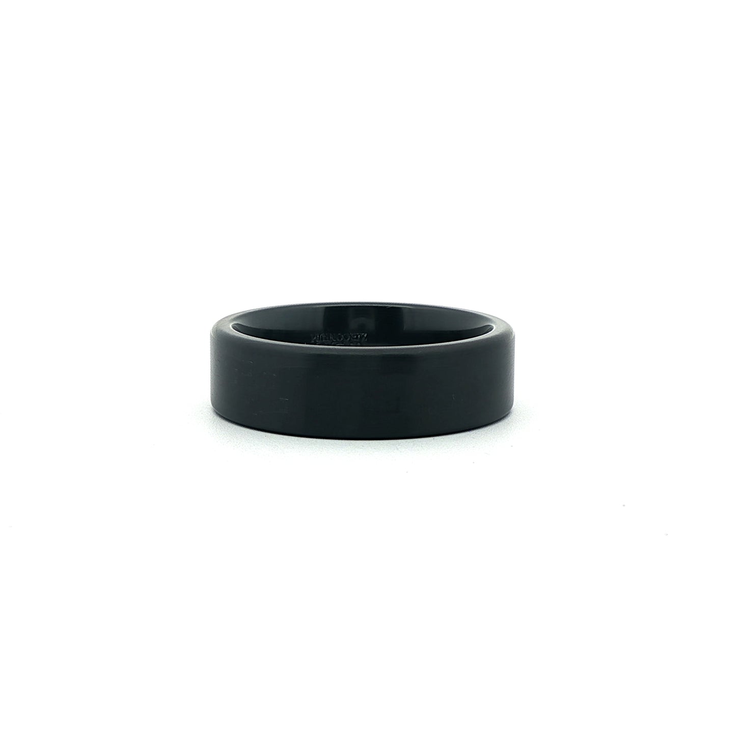 Black Zirconium Flat Court 7.0mm Matte Finish Band