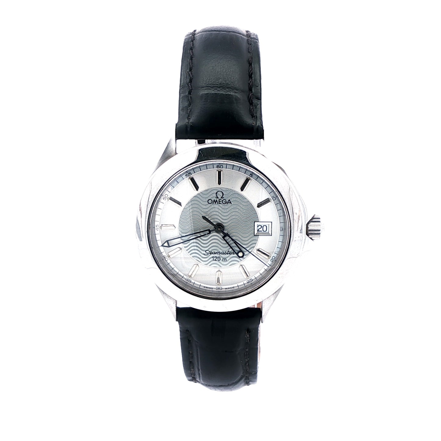 Pre-Owned: Stainless Steel Omega 'Seamaster' 36.0mm Quartz Strap Watch.