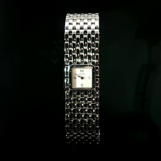 Pre-Owned: Stainless Steel Cartier 'Ruben' Quartz Bracelet Watch.