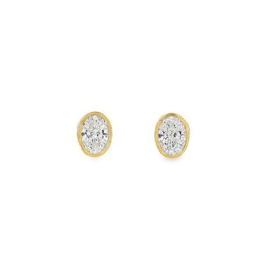 LAB GROWN: 18ct Yellow Gold Oval faceted Lab Grown Diamond - 2.17ct