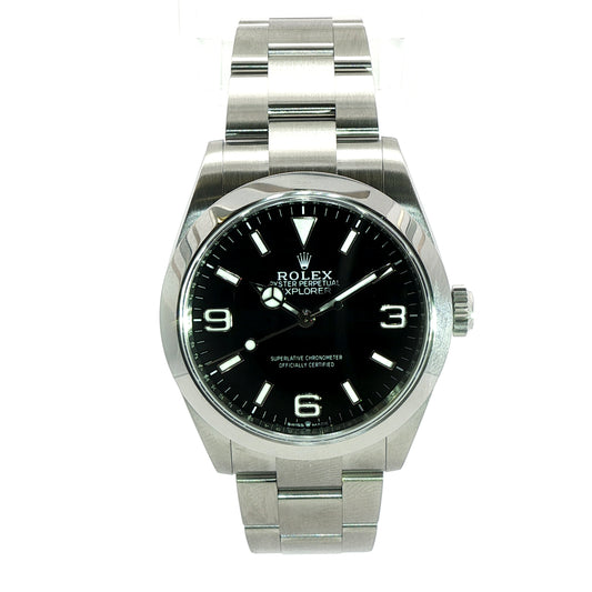 Pre-Owned: Unword Stainless Steel 40.0mm Rolex 'Explorer' Automatic Bracelet Watch.