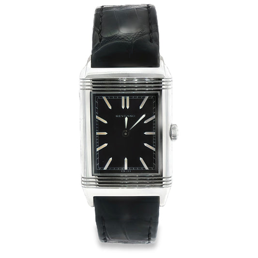 Pre-Owned: One stainless steel Jaeger Le Coultre Grande Reverso Ultra strap watch.