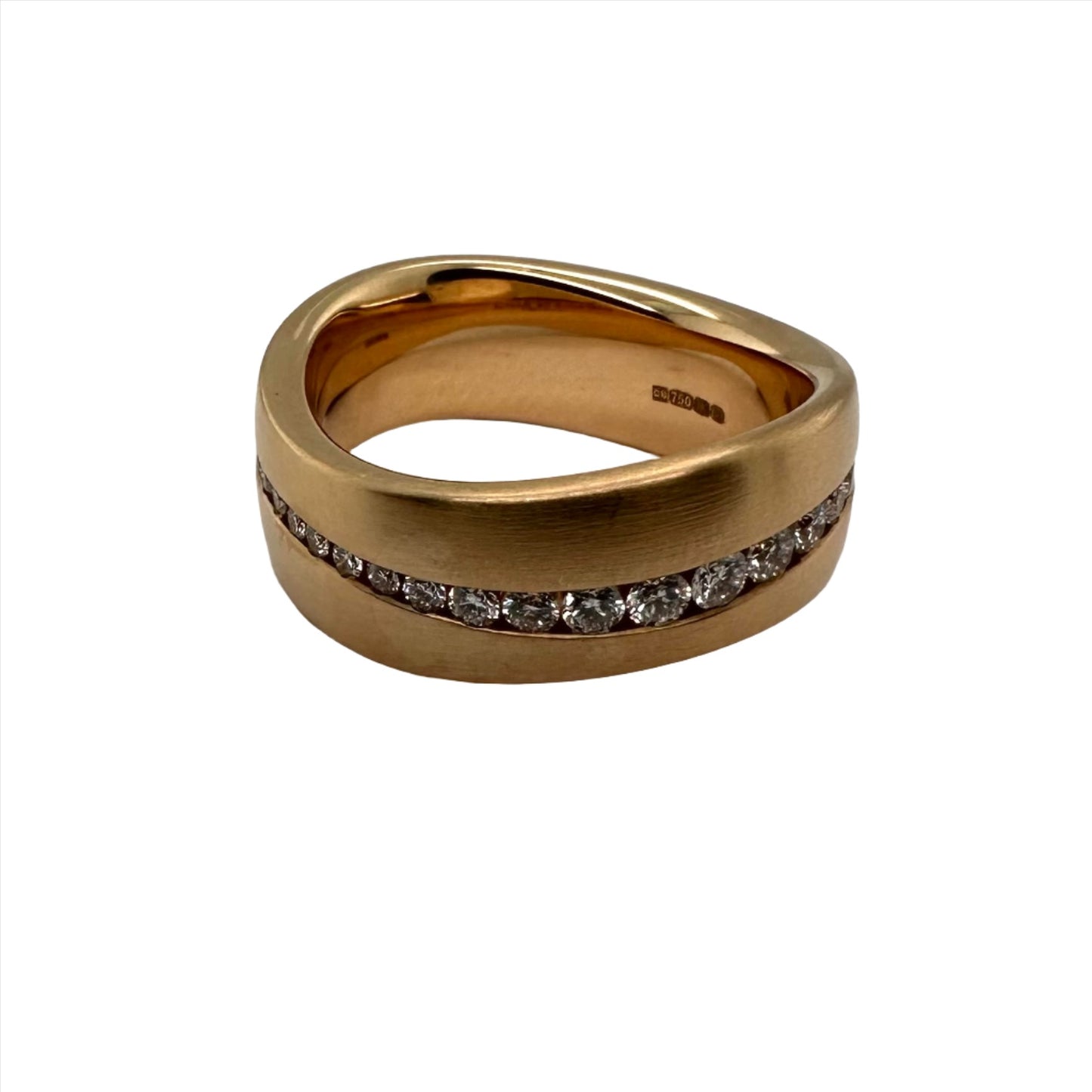 6.5mm wide diamond set ring