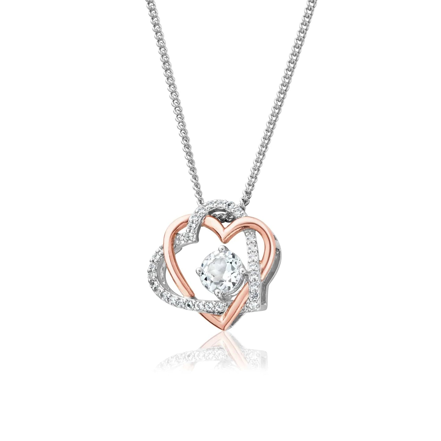 Clogau 'Always in my heart' interlocking heart pendant - 3SAMH009