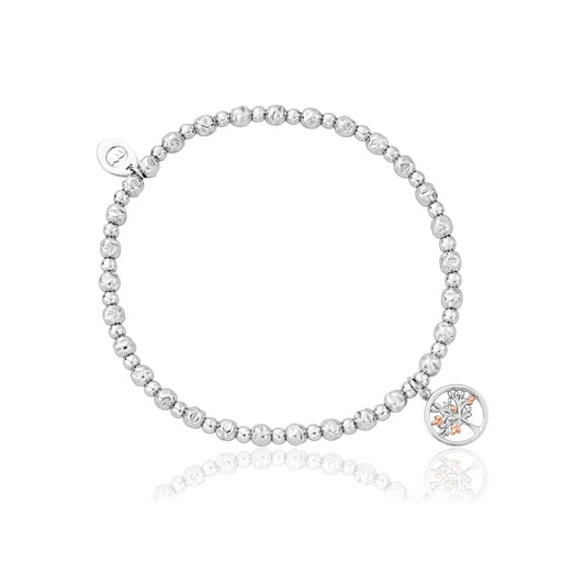Clogau 'Tree of life' affinity open face silver bracelet - 3SBB102R.