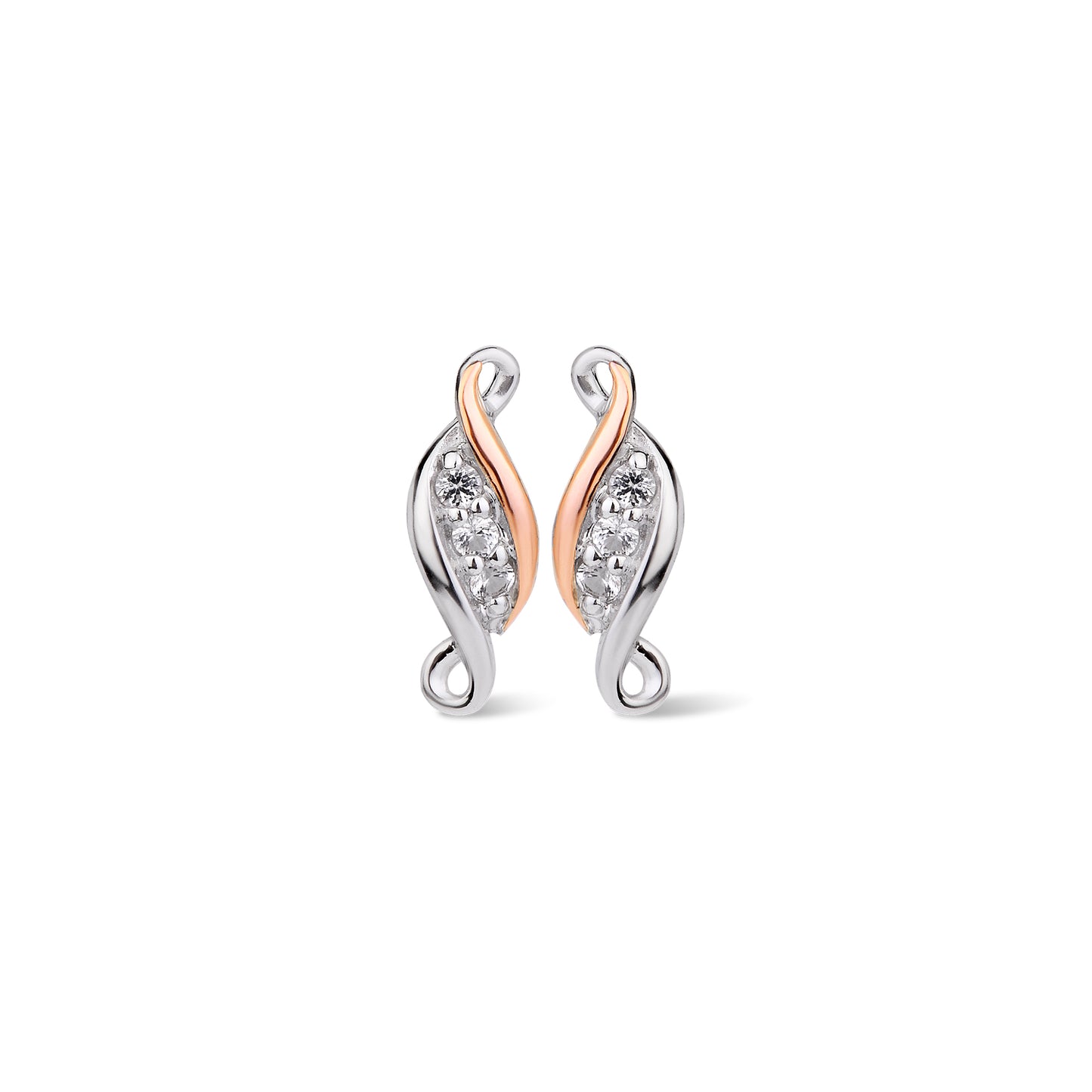 Clogau 'Past Present Future' Sterling Silver Earrings with topaz - 3SPPFE
