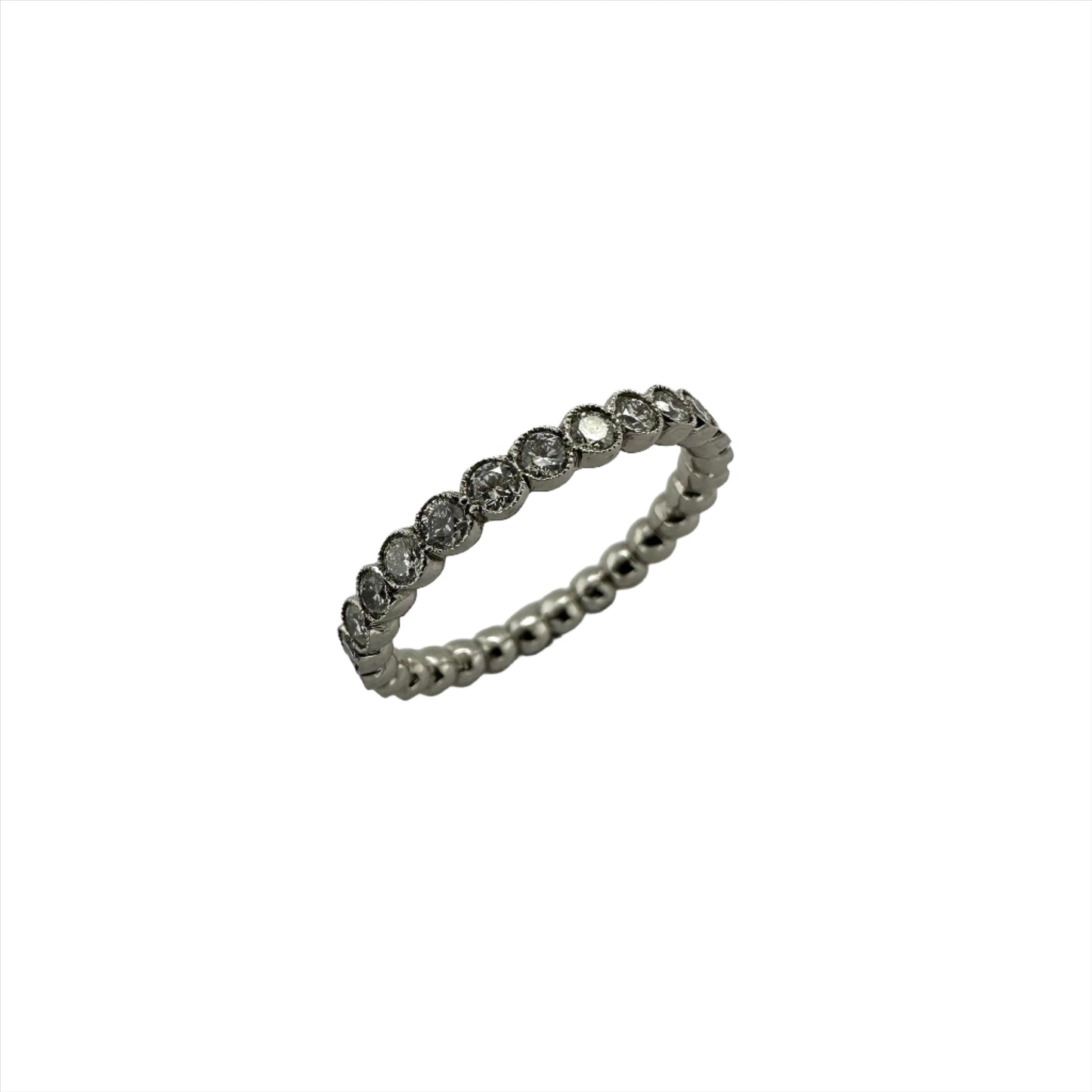 2.7mm diamond set wedding band. Henry D Johnstone Jewellers. Alderley Edge, Poynton, Cheshire.