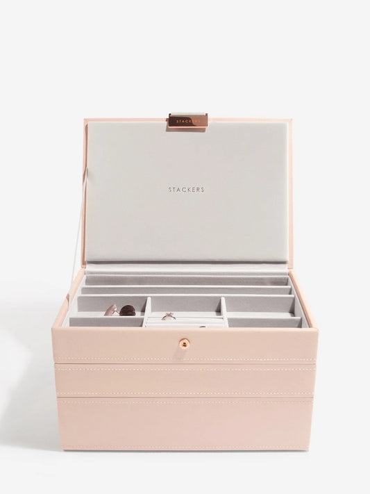 Stackers classic jewellery box - Blush pink.