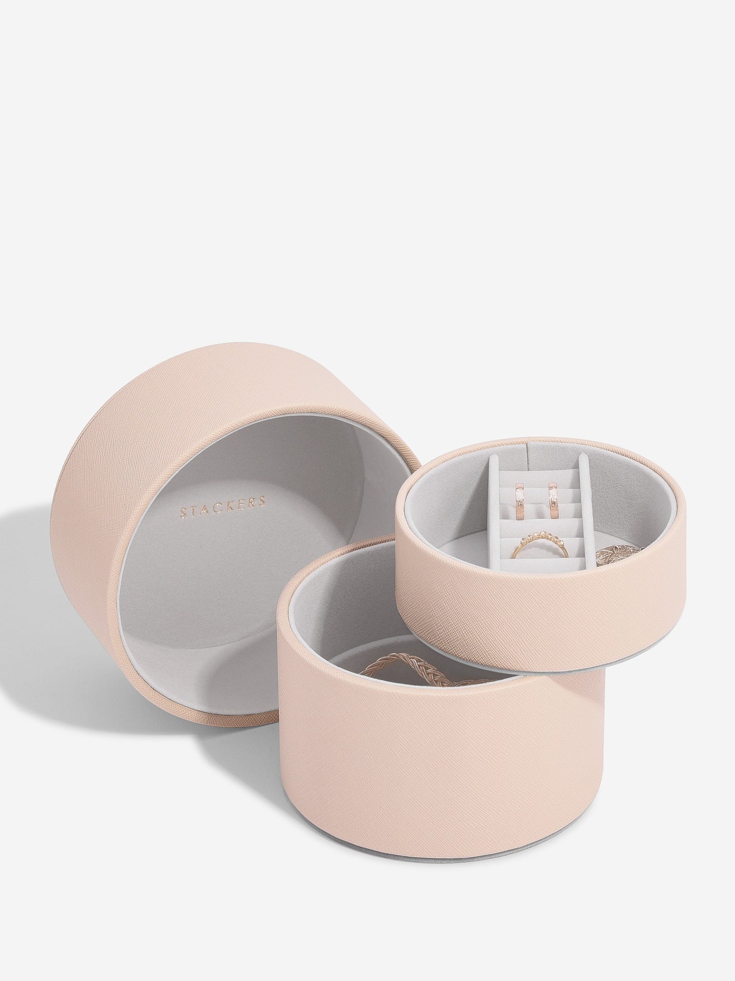 Stackers 'Blush' bedside jewellery box - Peach.