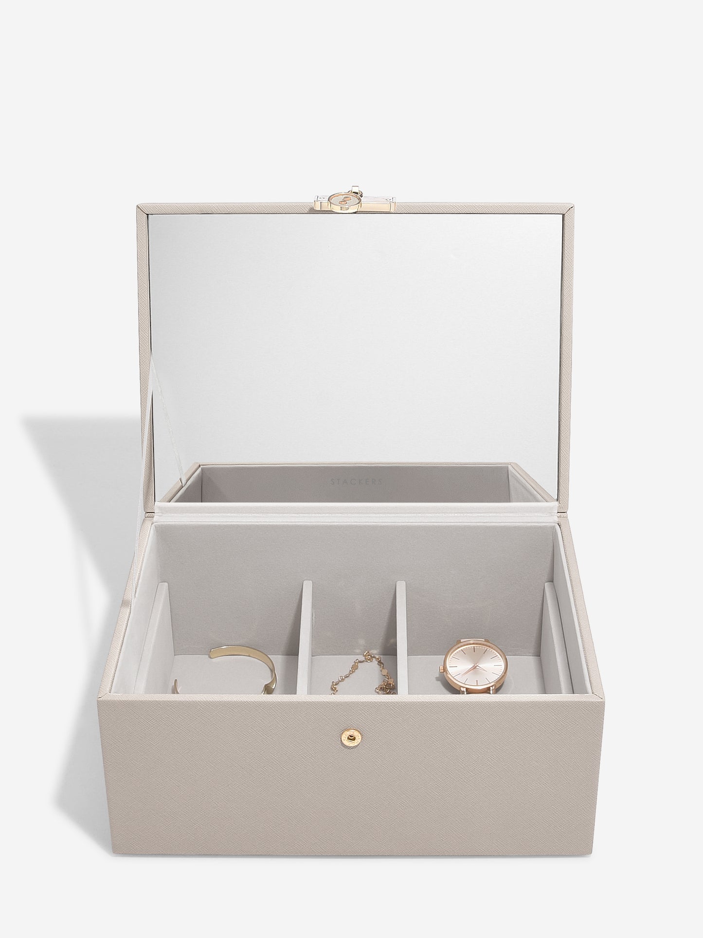 Stackers Classic Two Tone Jewellery Box Taupe