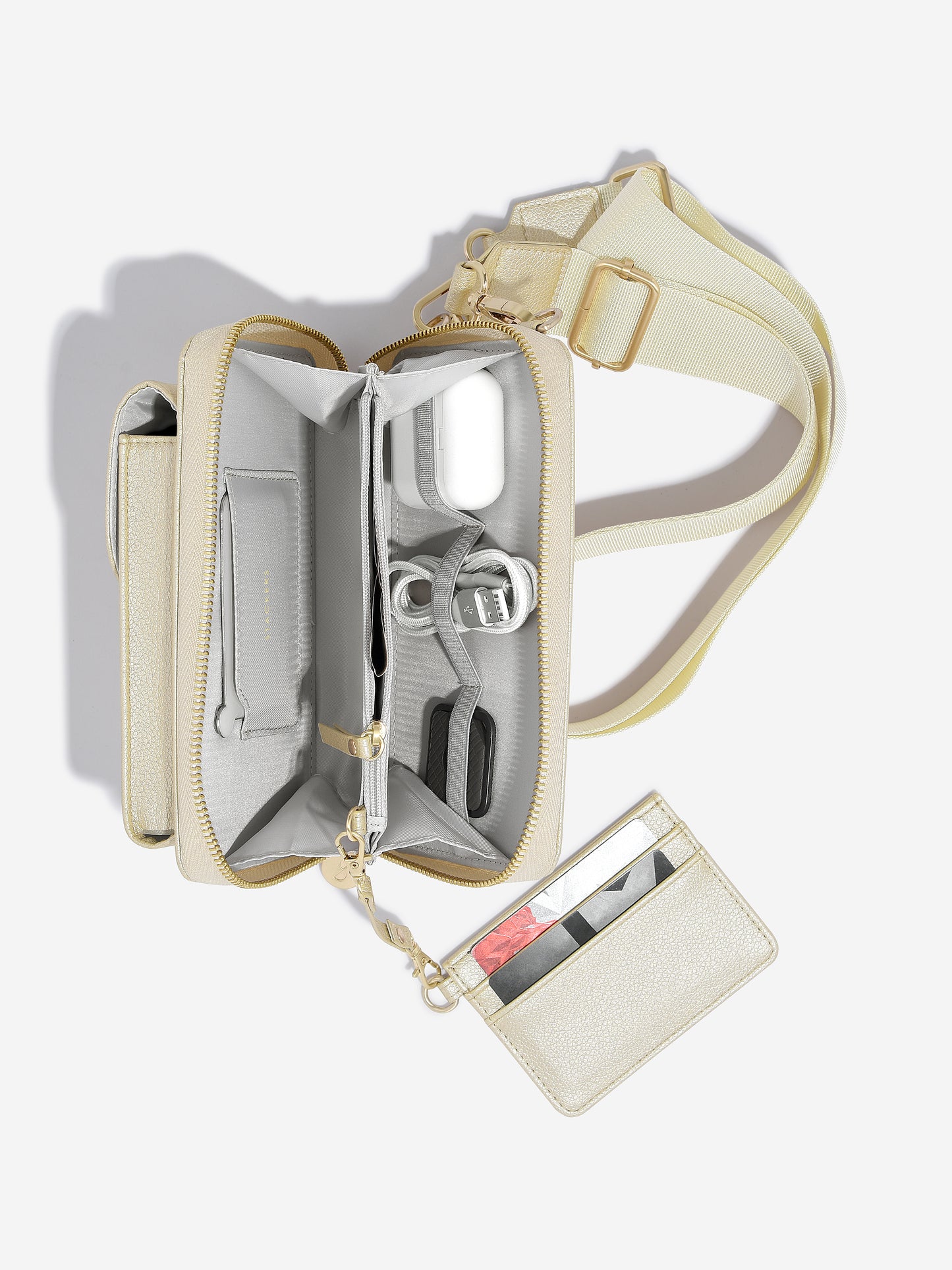 Stackers Mini Crossover Bag - Pearl