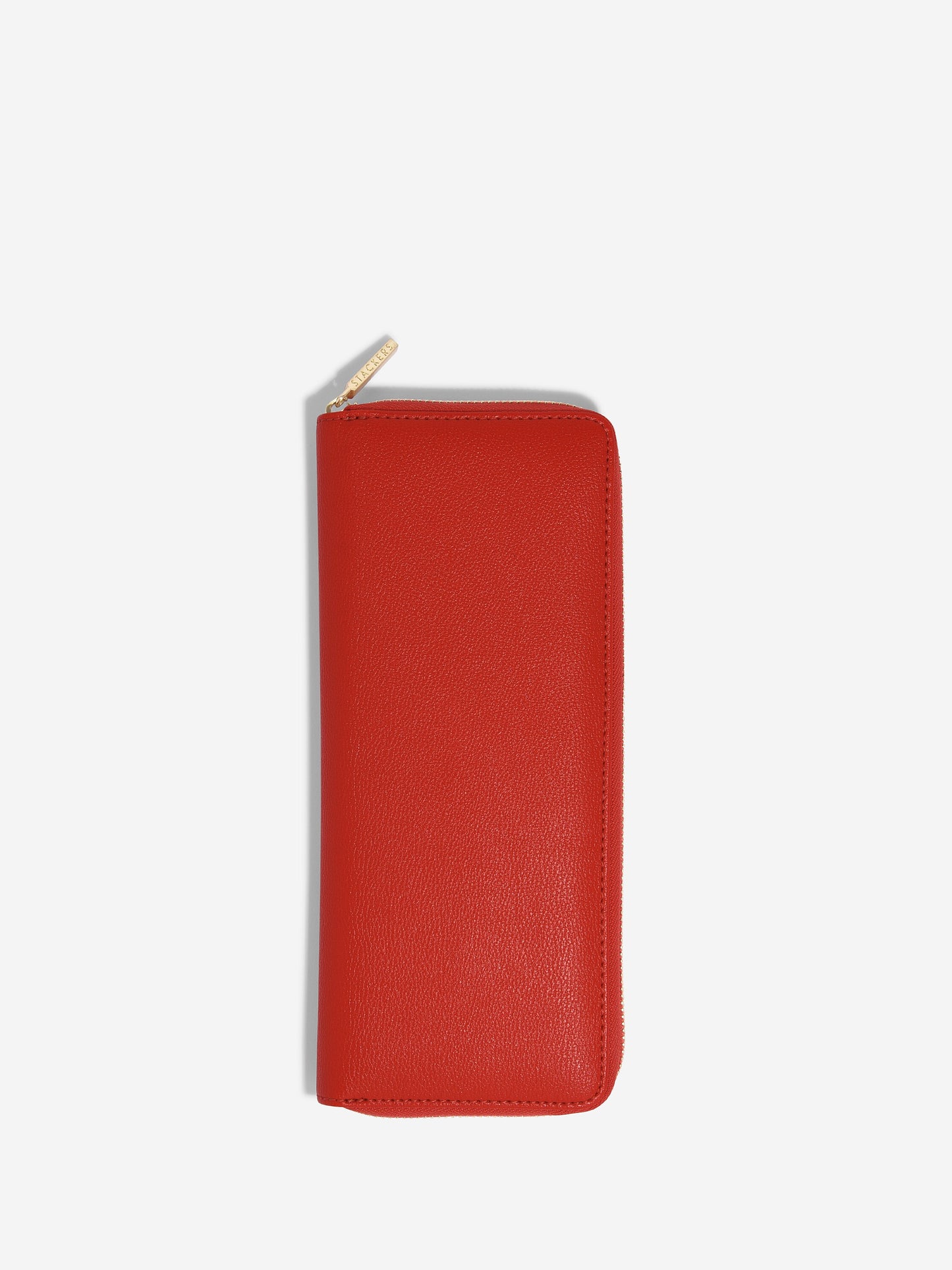 Stackers Vegan Leather Jewellery Roll - Red.