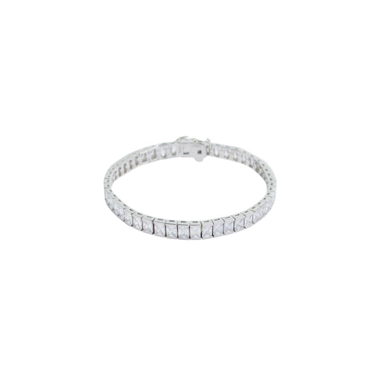 Carat silver 'Kayla' tennis bracelet in silver  MEDIUM18cm  - CB925W-KAYL-W3-L