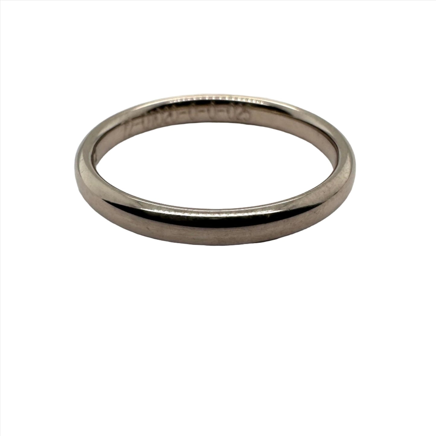 Simple 2.5mm Wedding Band in White Gold