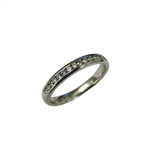 18ct White Gold Diamond Set Eternity Wedding Band. Henry D Johnstone Jewellers. Alderley Edge, Poynton, Cheshire.