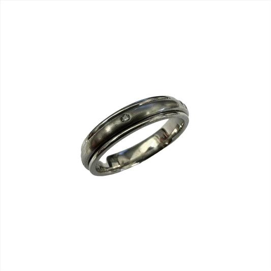 4.0mm diamond set wedding ring