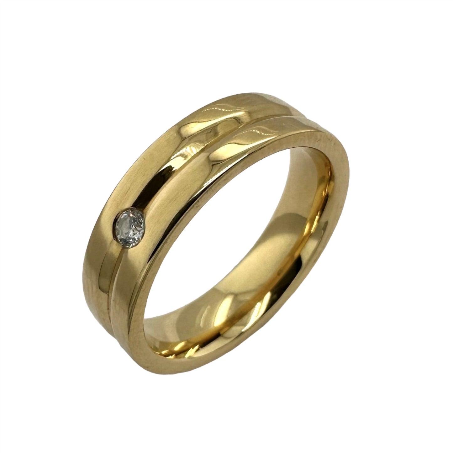 18ct yellow gold wedding band