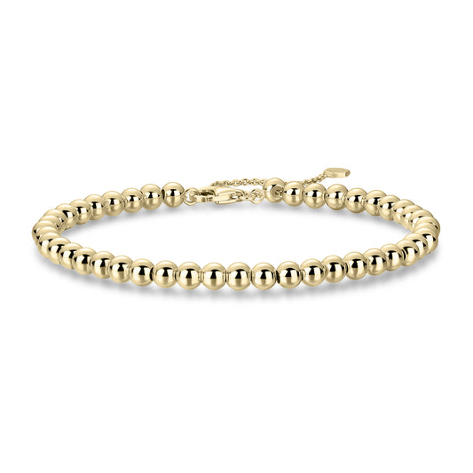 Gisser Gold plated silver beaded bracelet . B1037Y