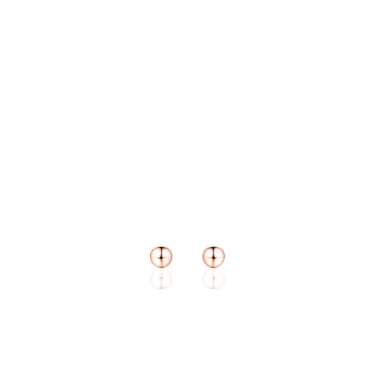 Gisser Rose gold plated Silver Stud Earrings. BO3R