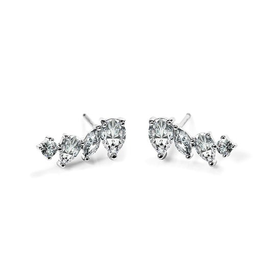 Carat  'Abigail' cluster earrings  - CE925W-ABIG