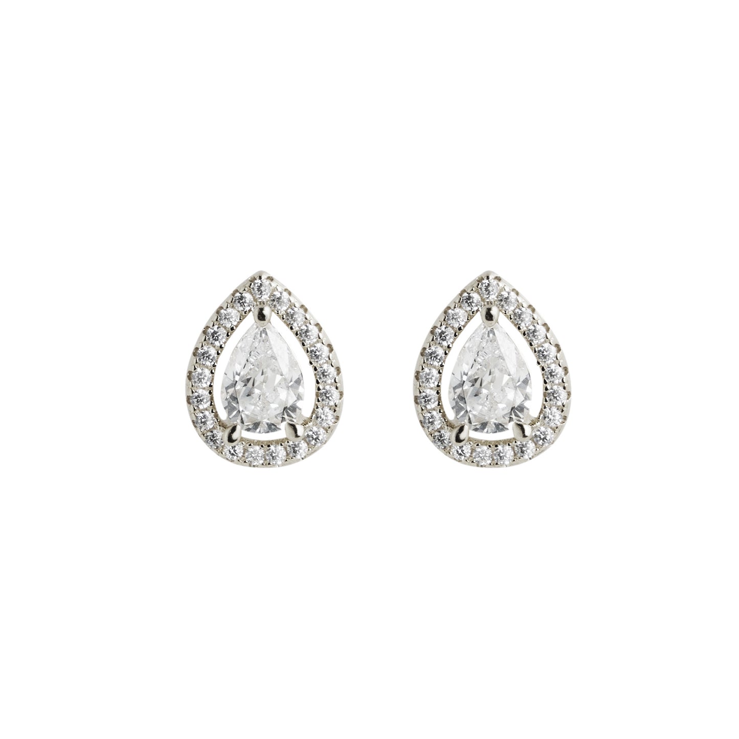 Carat sterling silver 'Emile' stud earrings .CE925W -EMIL
