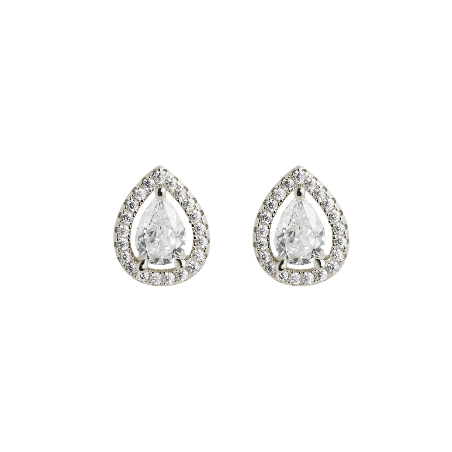 Carat sterling silver 'Emile'  stud earrings  .CE925W -EMIL