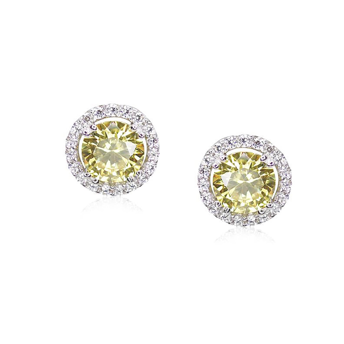 Carat 'Gwen' border set studs in yellow.