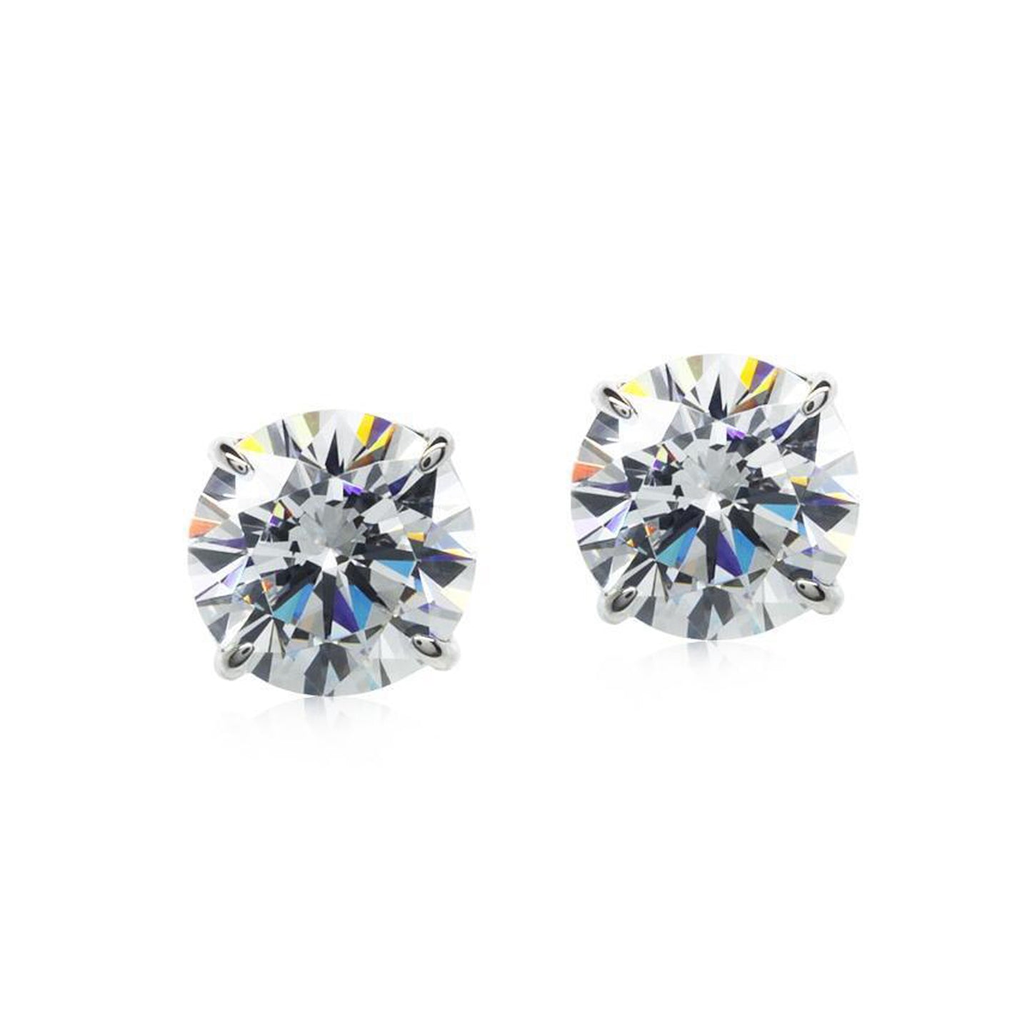 Carat 'Eternal' Four prong studs white gold Total 1.50ct