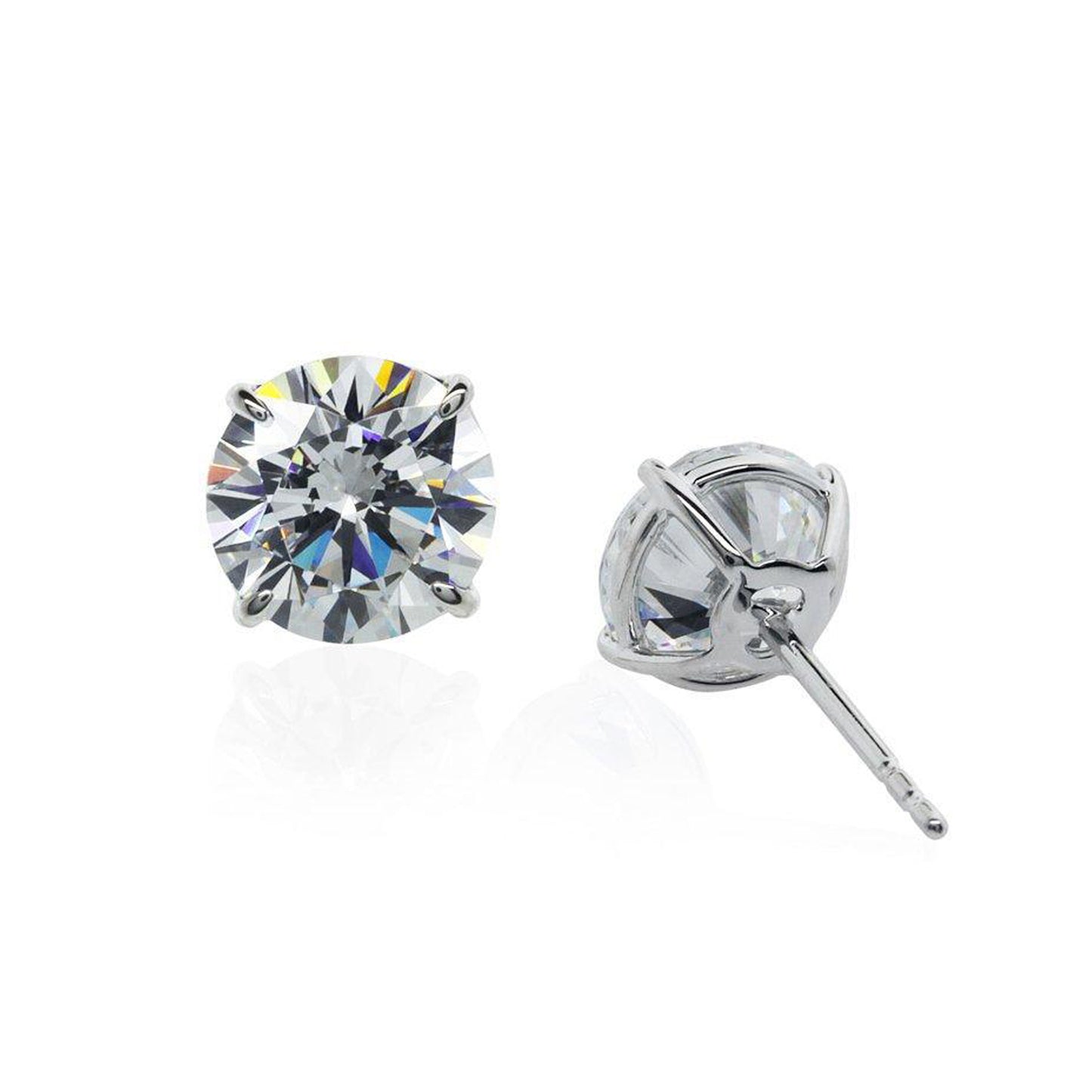 Carat 'Eternal' Four prong studs white gold  Total 2.00ct