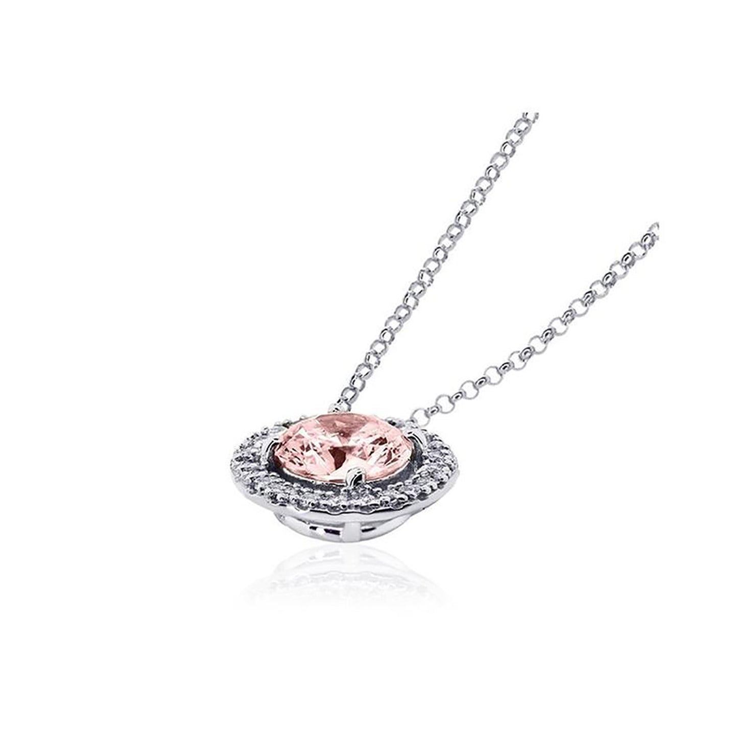 Carat 'Gwen' light pink silver necklace - CN925Y - Gwen -LP