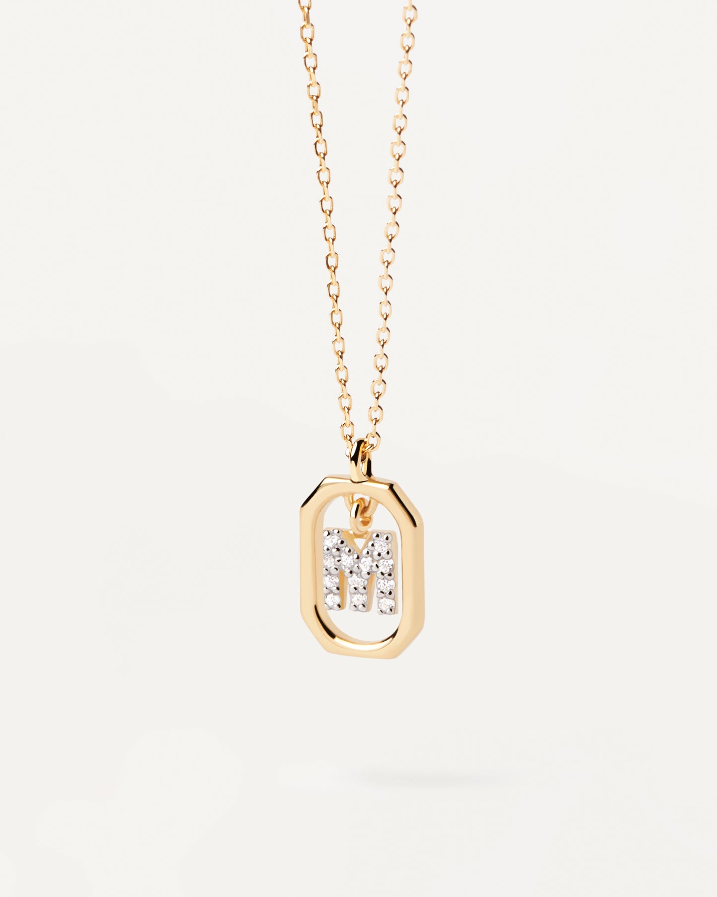 PDPAOLA Gold Plated 'M' pendant CO01-524-U
