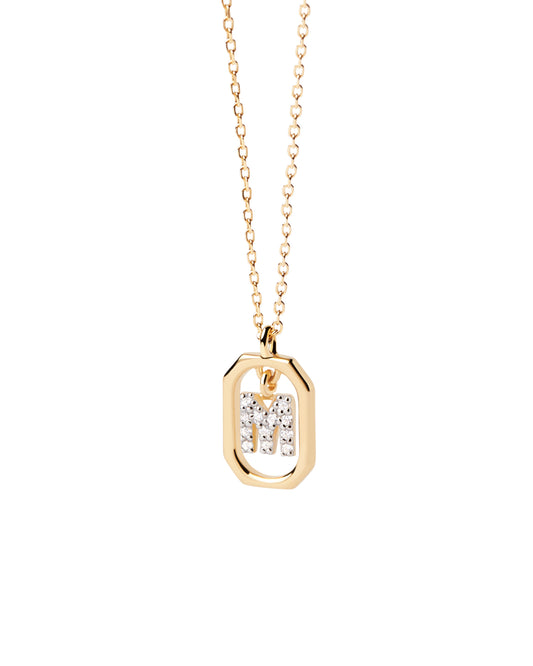 PDPAOLA Gold Plated 'M' pendant CO01-524-U