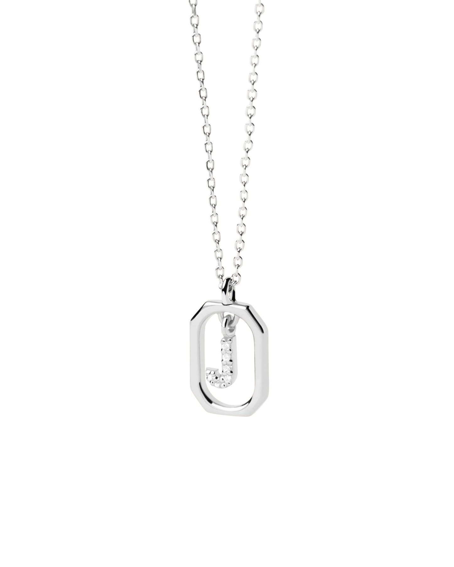 PDPAOLA Mini Letter J Silver Necklace - CO02-521-U