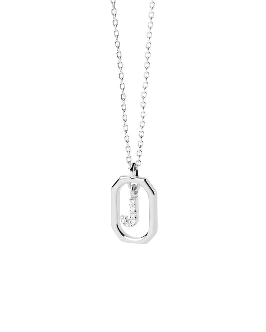 PDPAOLA Mini Letter J Silver Necklace - CO02-521-U