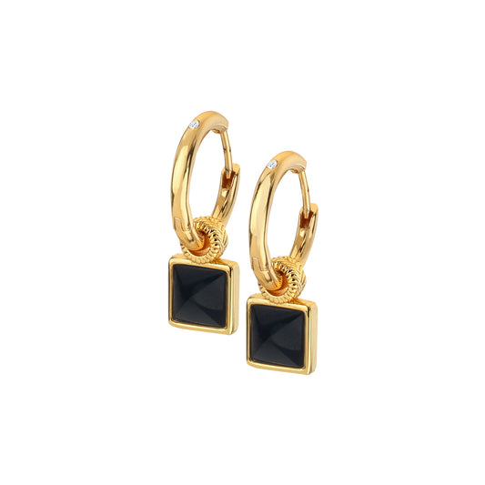 Hot Diamonds Black Onyx Earrings DE737.