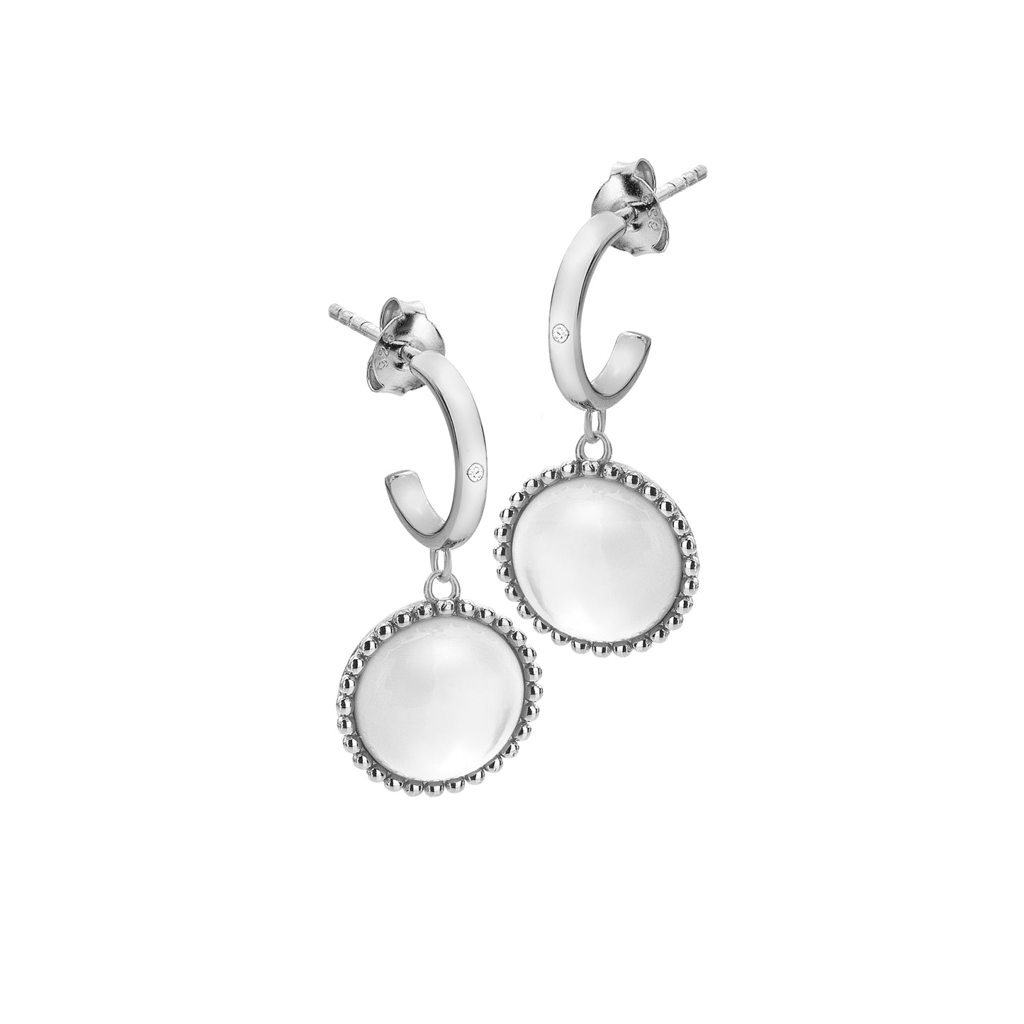 Hot Diamond Mother of Pearl Circle earrings  DE740