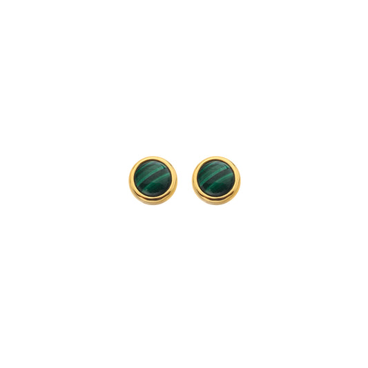 Hot Diamonds 'Revive' Malachite stud earring - DE757.