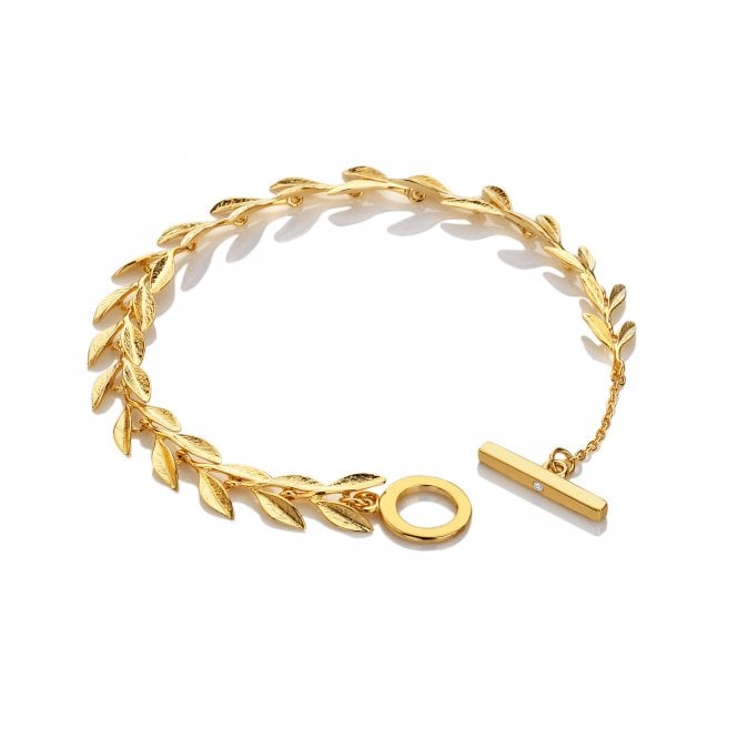 Hot Diamonds HD X TG 'Laurel' Sterling Silver Gold Plated Bracelet - DL688