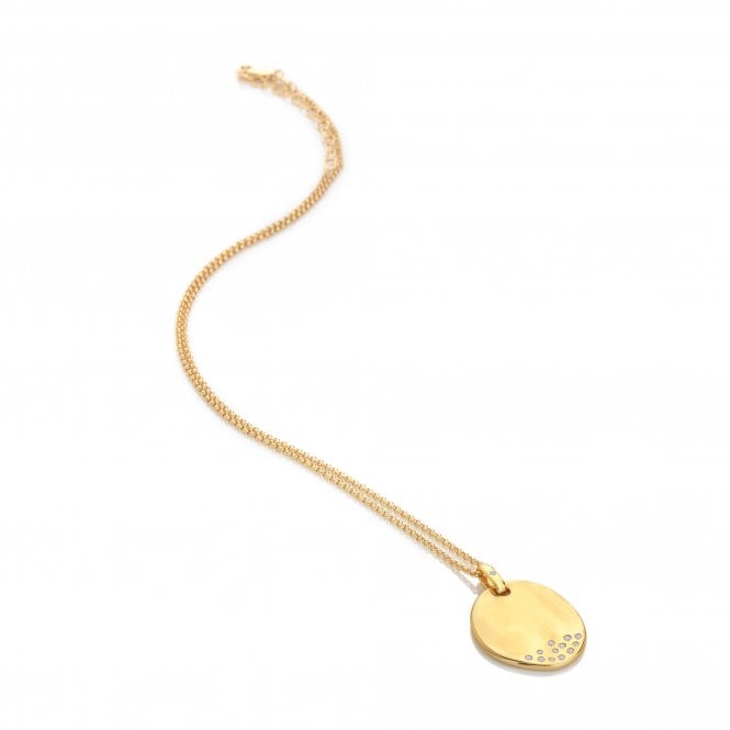 Hot Diamonds HD X Golden Edit 'Illuminate' Sterling Silver Gold Plated Pendant, Large- DP1021