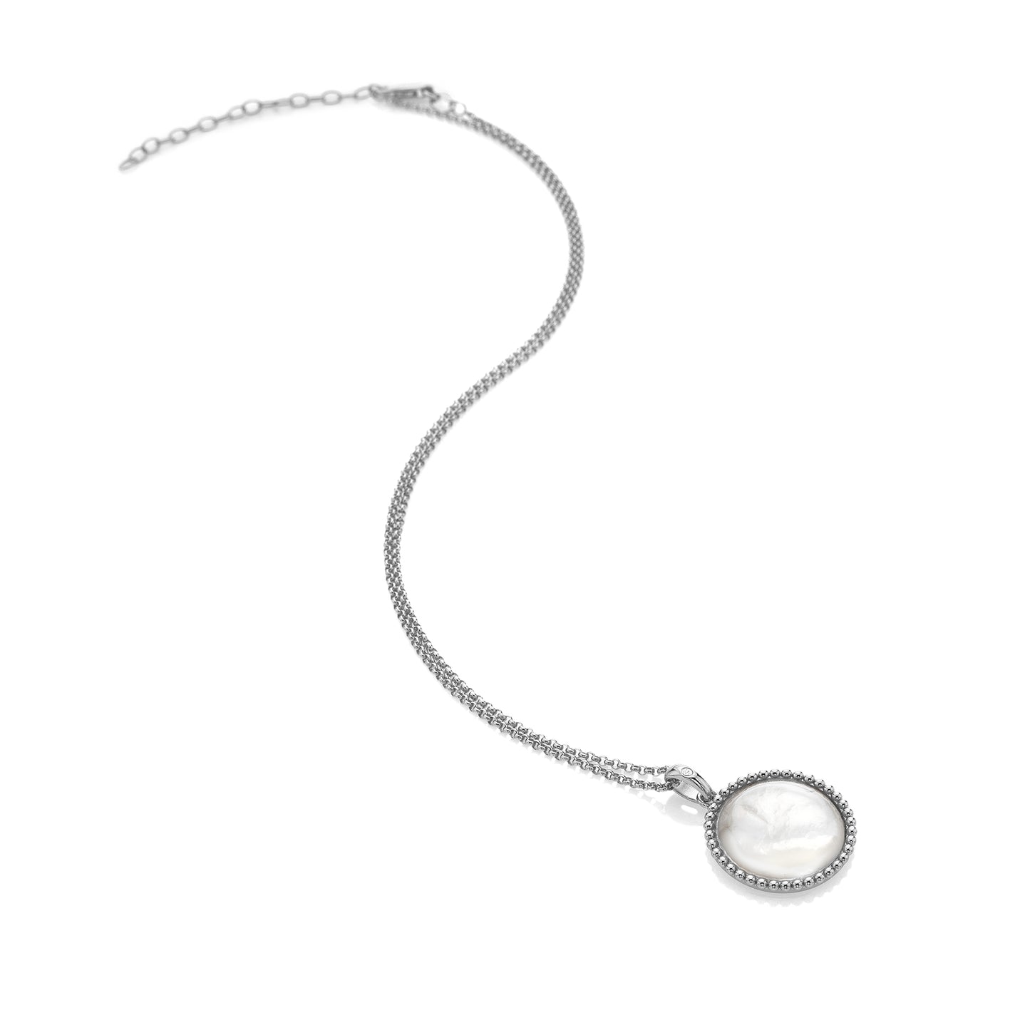 Hot Diamonds Mother of Pearl Circle Pendant Necklace - DP922.